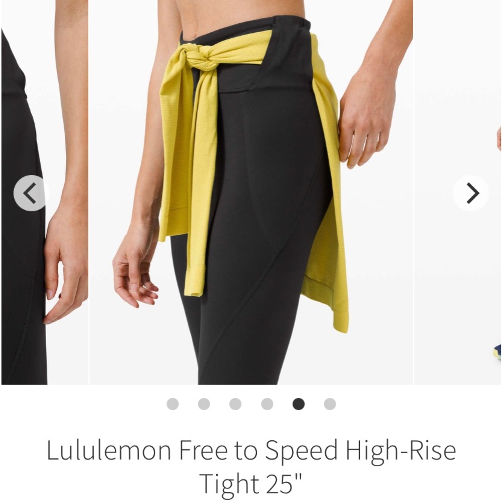 Lululemon Black Leggings Free to Speed HR 25” Size 4
